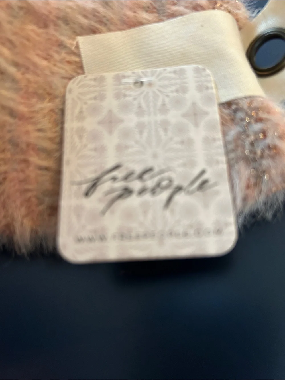 Free People Peachy Pink Fuzzy sock